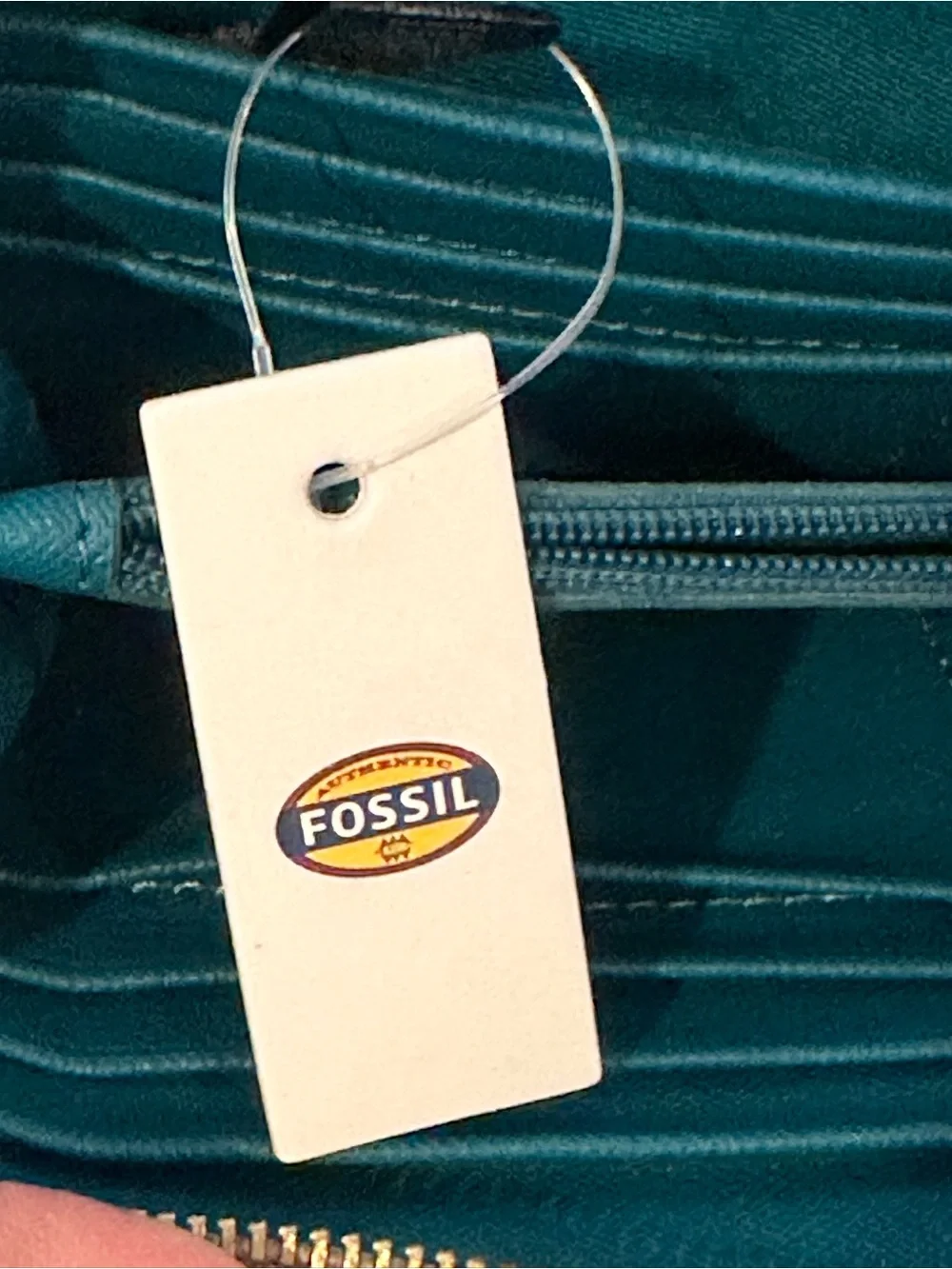 Fossil Metallic Gold Zip-Around Wallet